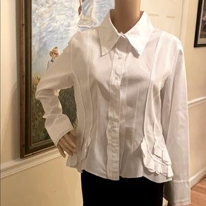 Jon White Cotton Shirt Size 14
